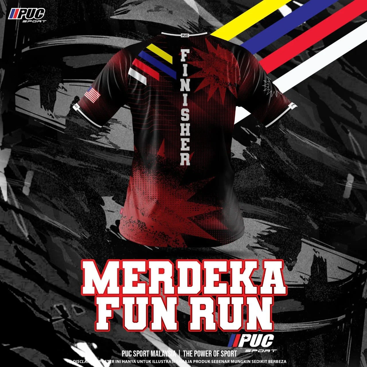 Jersi rasmi — pandangan belakang dengan tulisan FINISHER